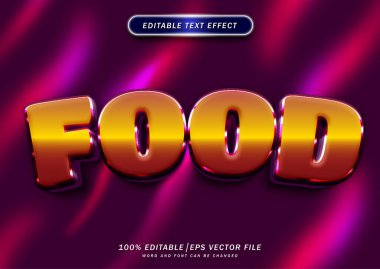 Luxury food text style effect editable