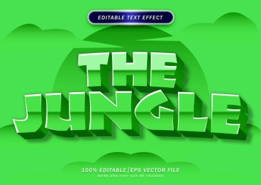Orman doğası cesur 3d metin efekti biçimi düzenlenebilir