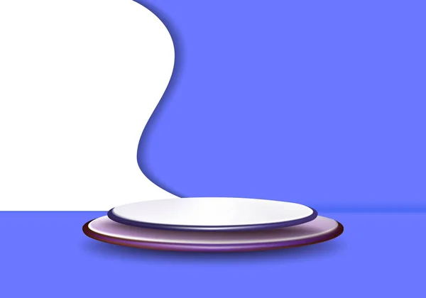 Zylinderpodest Mit Pastellfarbe Kreis Hintergrund Produktpräsentation Minimale Szene — Stockvektor