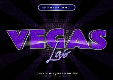 Las Vegas düzenlenebilir metin efekti. Neon yazı tipi biçimi