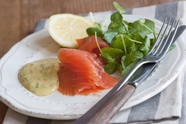 물냉이와 연어somon ile su teresi