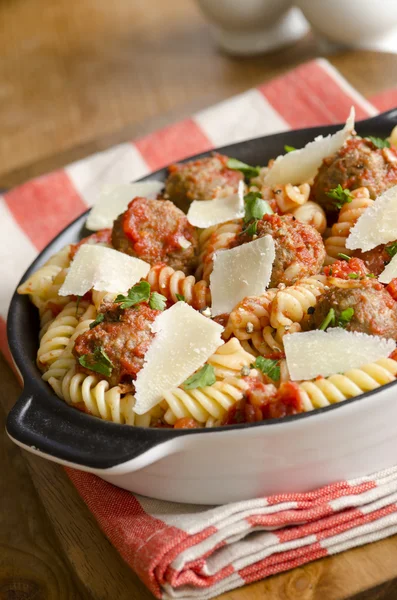 Gehaktbal pasta — Stockfoto