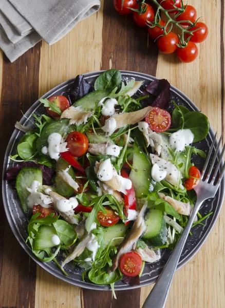 Mackerel salad — Stock Photo, Image