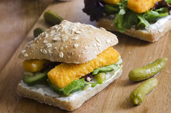 Sandwich de dedo de pescado — Foto de Stock