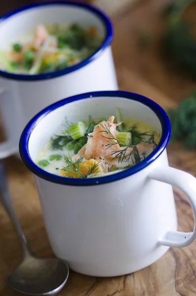 Haddock chowder — Fotografie, imagine de stoc