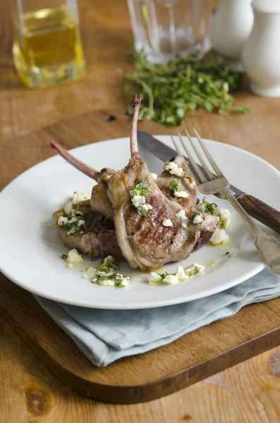 Chuletas de cordero a la plancha — Foto de Stock