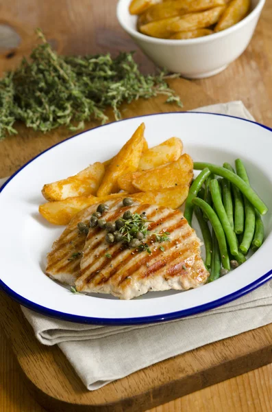 Grilled pork steaks — Stock Photo, Image