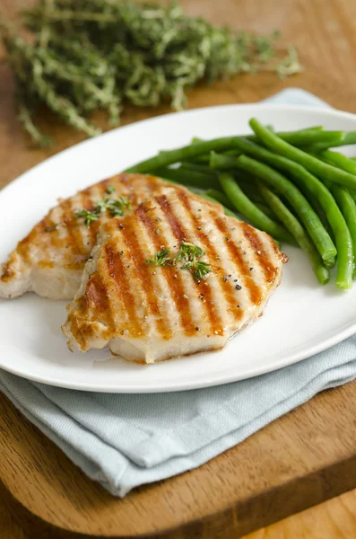 Grilled pork steaks — Stock Photo, Image