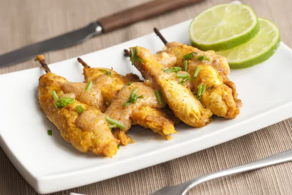 Brochetas de pollo — Foto de Stock