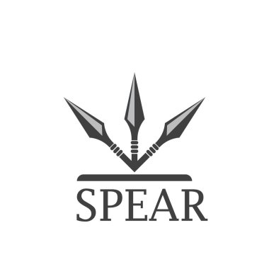 Spear logo vektör şablonu çizimi
