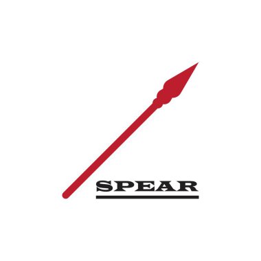 Spear logo vektör şablonu çizimi