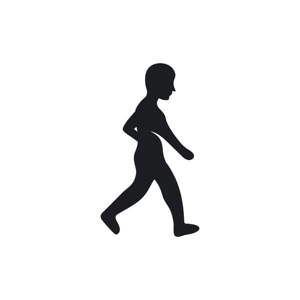 Caminhada Logotipo Vetor Ícone Modelo Ilustração Design — Vetor de Stock