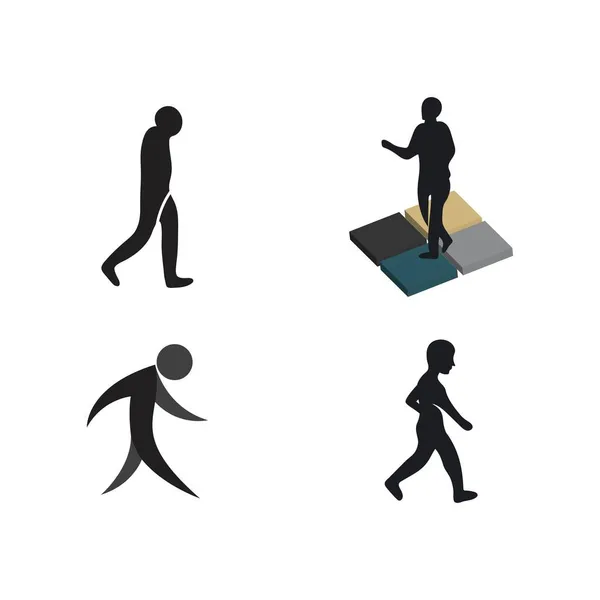 Прогулянка Логотипом Векторний Дизайн Шаблону Ілюстрації — стоковий вектор
