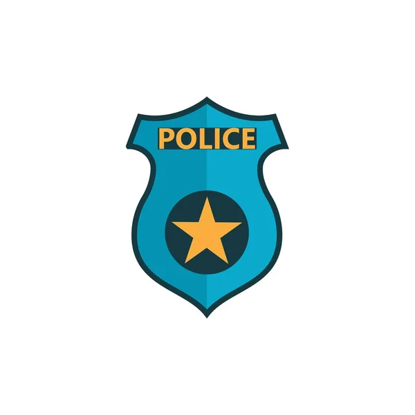 Logo Policía Vector Icono Ilustración Diseño — Vector de stock