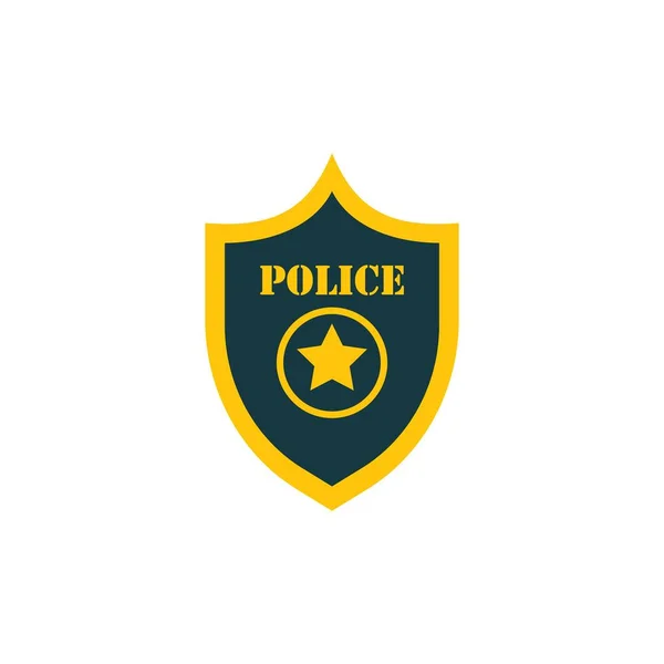 Logo Policía Vector Icono Ilustración Diseño — Vector de stock