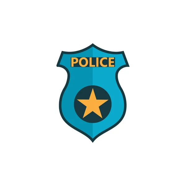 Politie Logo Vector Pictogram Illustratie Ontwerp — Stockvector