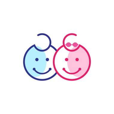 bebek logosu vektör illüstrasyon tasarımı