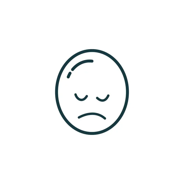 Sad Logo Icon Vector Illustration Design — Stock Vector