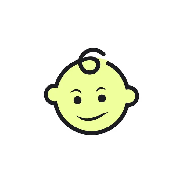 赤ちゃんのロゴベクトルイラストアイコンデザイン — ストックベクタ