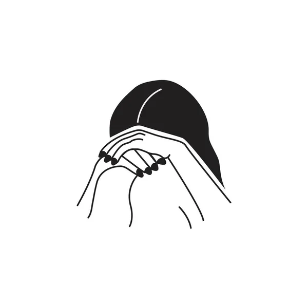 Üzücü Logo Ikonu Vektör Illüstrasyon Tasarımı — Stok Vektör