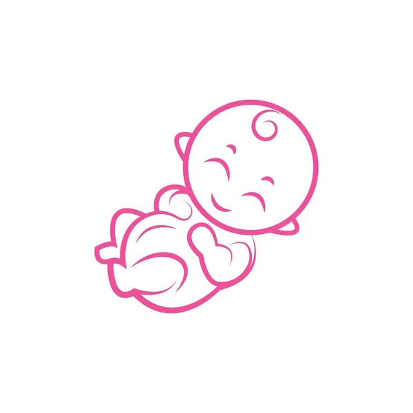 Μωρό Λογότυπο Διάνυσμα Εικονογράφηση Εικονίδιο Σχεδιασμό — Διανυσματικό Αρχείο