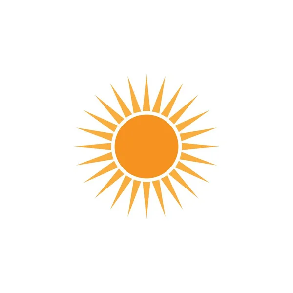 Sol Ilustración Logo Vector Icono Plantilla — Archivo Imágenes Vectoriales