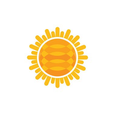 güneş illüstrasyon logo vektör şablonu