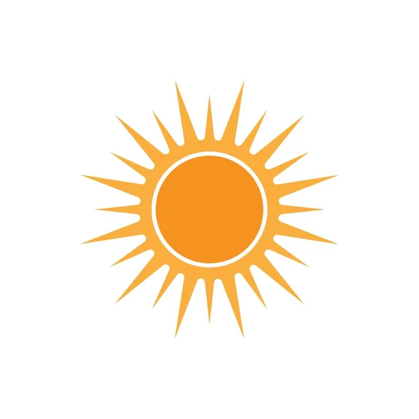 Sol Ilustración Logo Vector Icono Plantilla — Archivo Imágenes Vectoriales