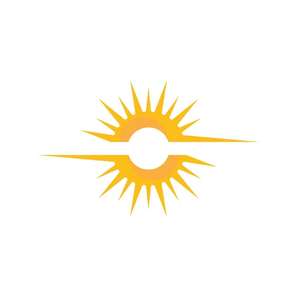 Modèle Icône Vectorielle Logo Illustration Soleil — Image vectorielle