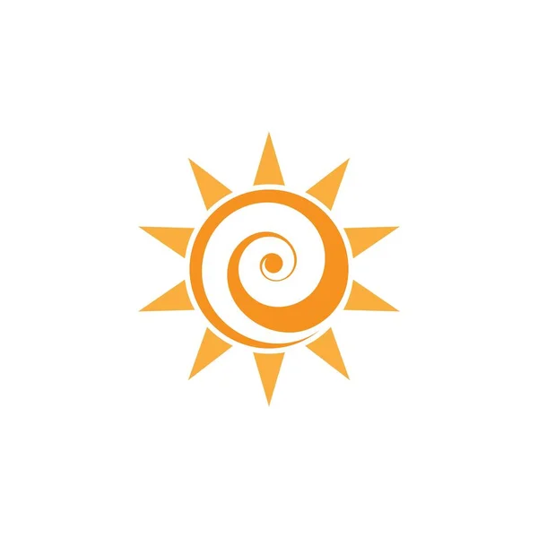 Modèle Icône Vectorielle Logo Illustration Soleil — Image vectorielle