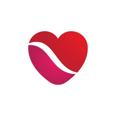 Sevgililer Günü logo vektör çizimi tasarımı