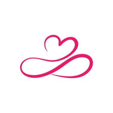 Sevgililer Günü logo vektör çizimi tasarımı