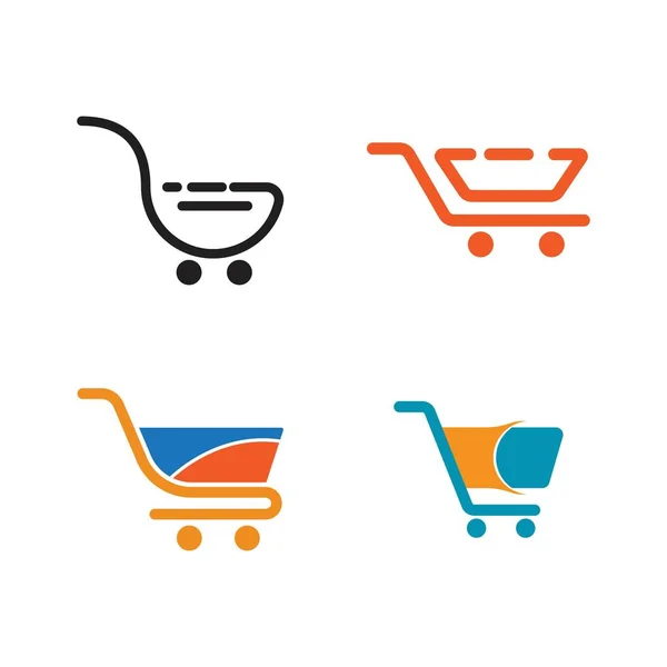 Supermarket Κατάστημα Λογότυπο Τσάντα Διάνυσμα Εικονίδιο Απεικόνιση — Διανυσματικό Αρχείο