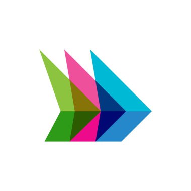 daha hızlı ok iş logosu vektör illüstrasyonu modern