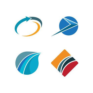 daha hızlı ok iş logosu vektör illüstrasyonu modern