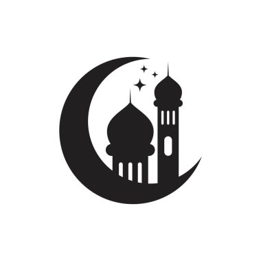 Ramazan Kareem camii logo vektör illüstrasyonu