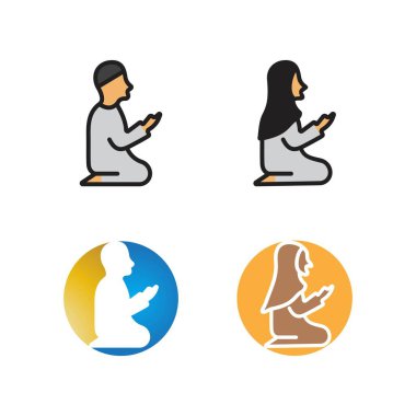 Ramazan Kareem camii logo vektör illüstrasyonu