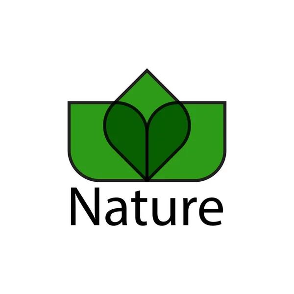 Hoja Verde Logo Ecología Naturaleza Elemento Vector Icono — Archivo Imágenes Vectoriales