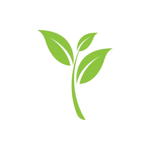 Logo Feuille Verte Écologie Élément Nature Vecteur Icône — Image vectorielle