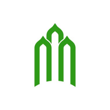 İslam logosu, Cami simgesi vektör şablonu