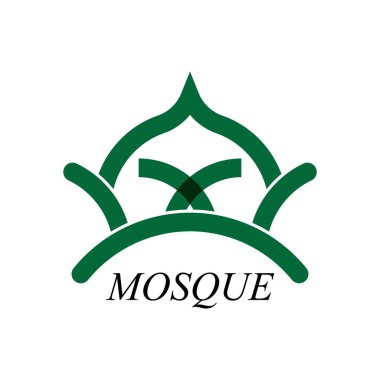 İslam logosu, Cami simgesi vektör şablonu