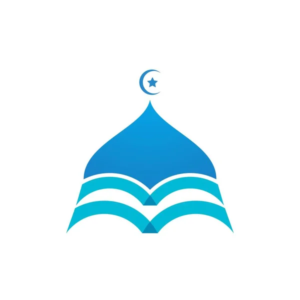 Logo Islamique Modèle Vectoriel Icône Mosquée — Image vectorielle