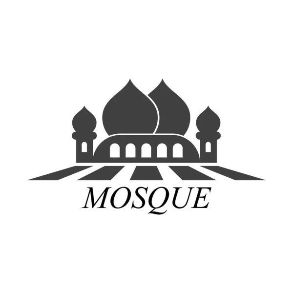 Logo Islamique Modèle Vectoriel Icône Mosquée — Image vectorielle