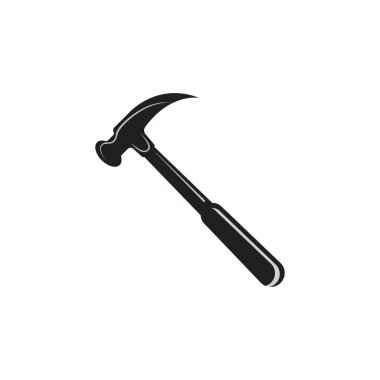 Çekiç logosu vektör şablonu çizim tasarımı