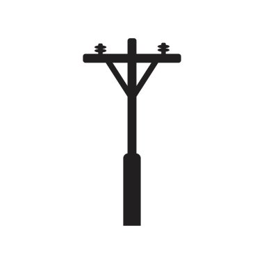 güç direği logo vektör çizimi