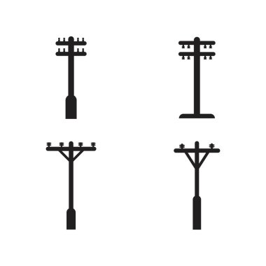 güç direği logo vektör çizimi