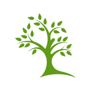 Ağaç ekolojisi logo vektör illüstrasyon tasarımı