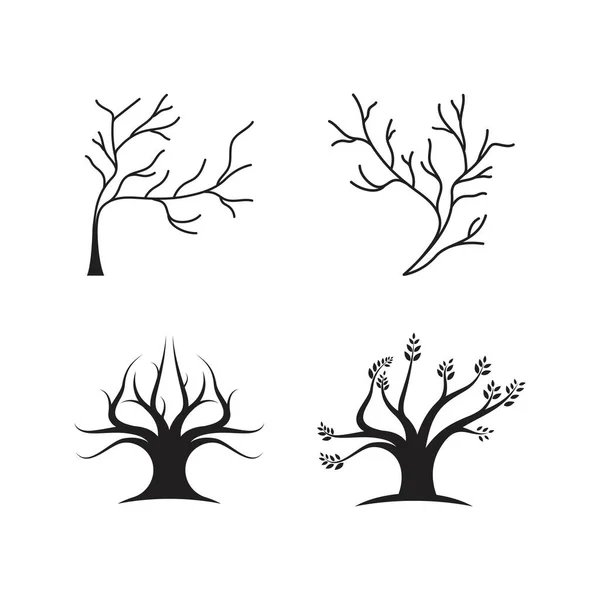 Árbol Ecología Logo Vector Icono Ilustración Diseño — Vector de stock