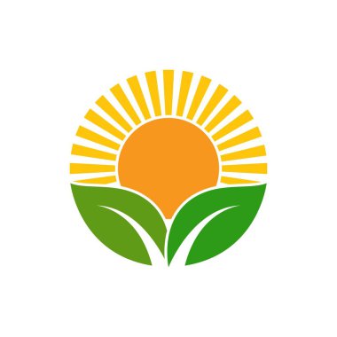 sun illustration logo vector icon template design