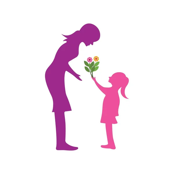 Mother Day Baby Logo Vector Icon Illustration Design — Image vectorielle